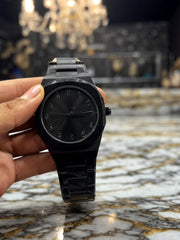 AOKTA Arabic Dial Black Stainless Steel Watch