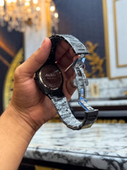 AOKTA Arabic Dial Black Stainless Steel Watch
