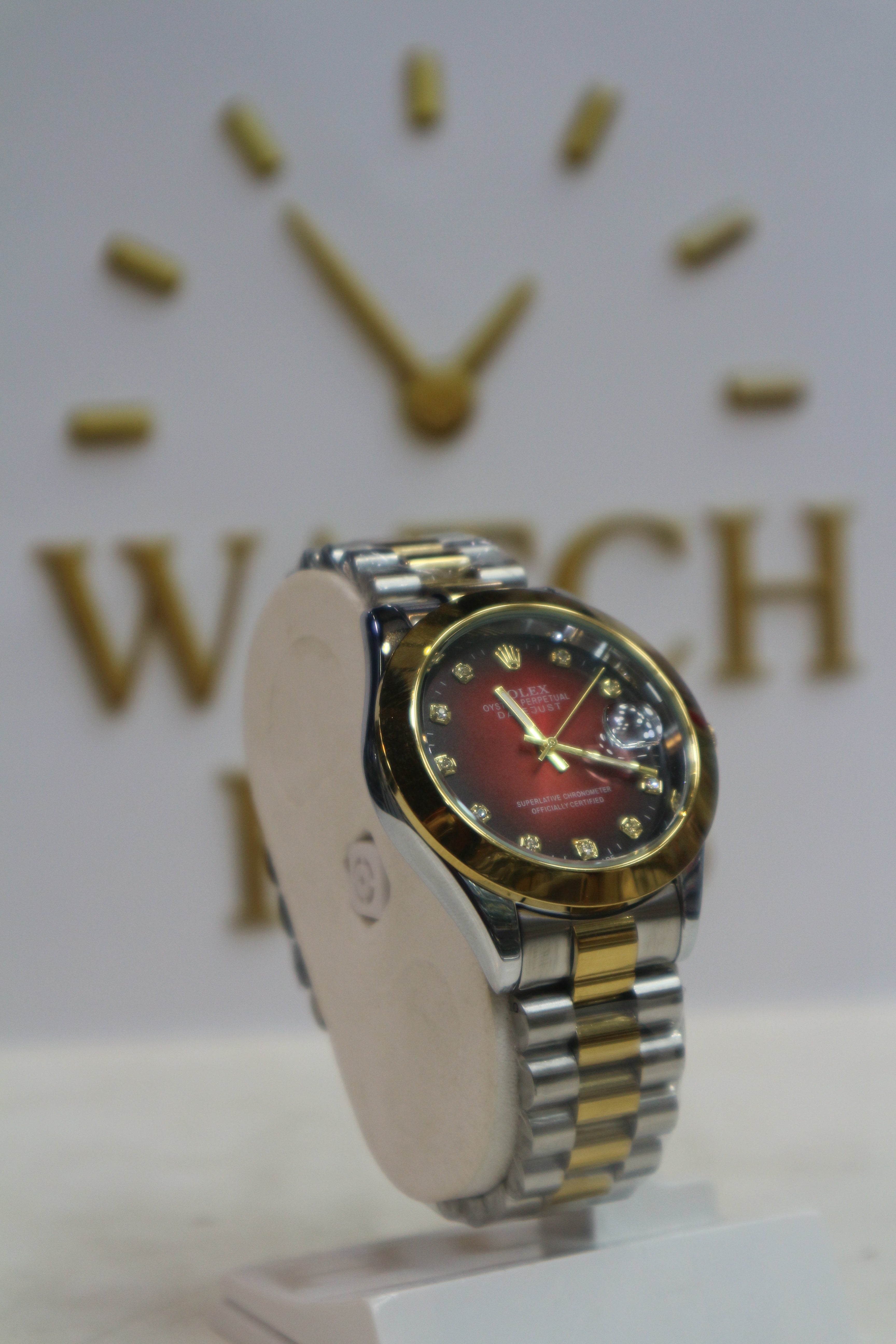 Rolex Oyster Perpetual Datejust Gradient Red-Black Dial with Diamond Hour Markers