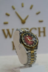 Rolex Oyster Perpetual Datejust Gradient Red-Black Dial with Diamond Hour Markers