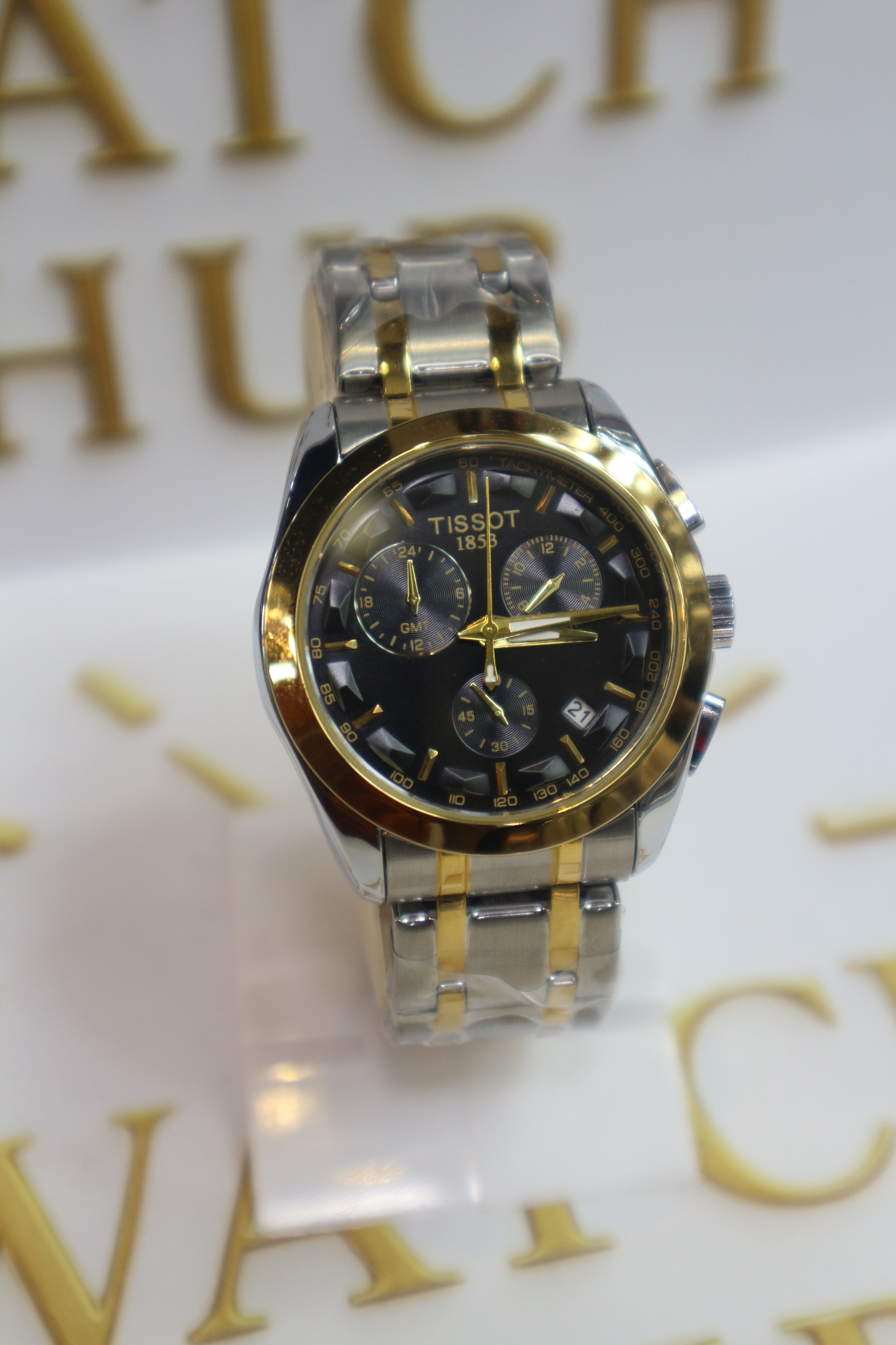 Tissot Chronograph Quartz (Likely Tissot PRC 200 Series Silver/BLACK