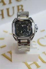 TUBULAR Appears to be Model Matte Black Textured Center with Glossy Silver Hour Markers