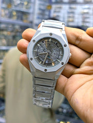 Hublon X Chrono – Silver Skeleton Edition