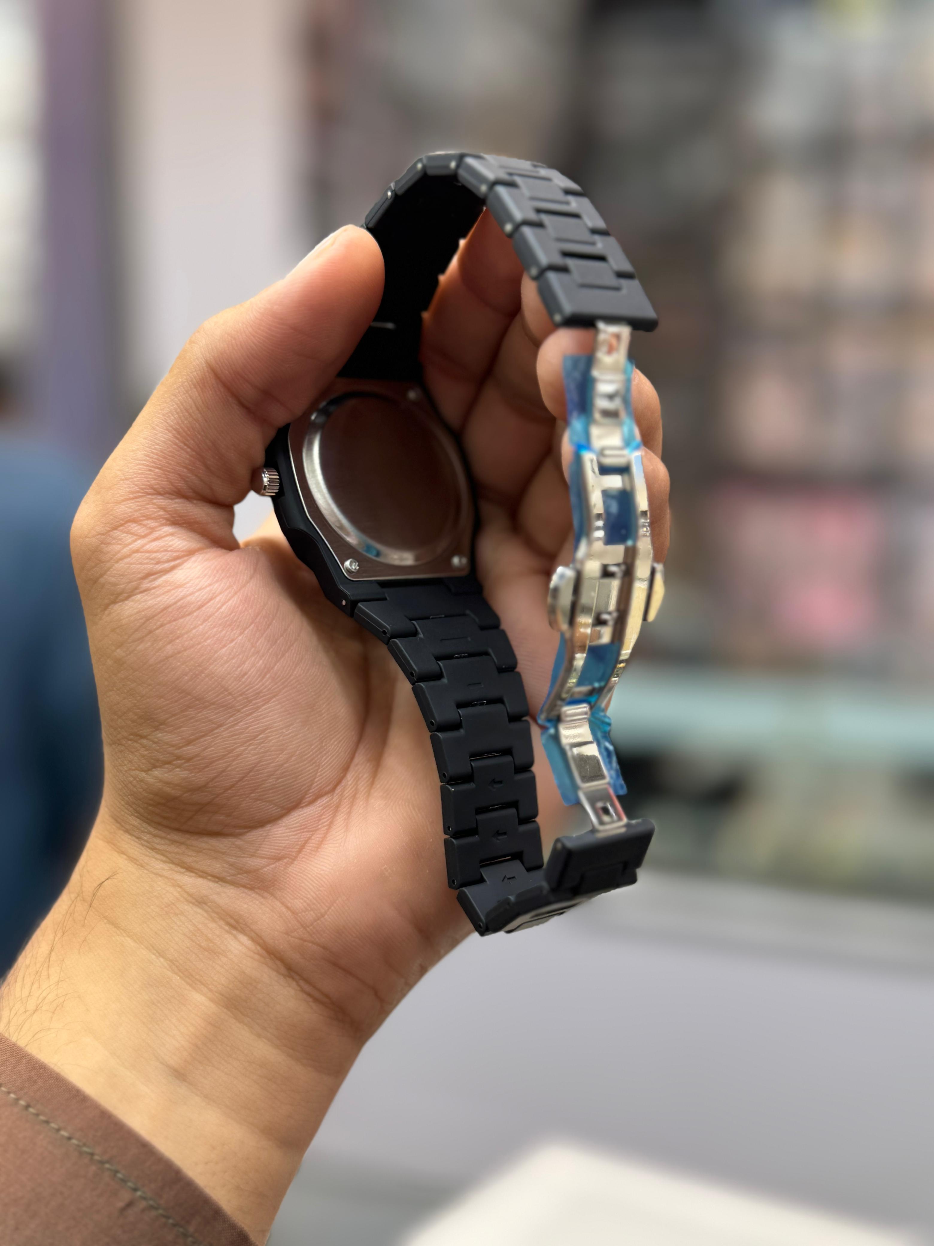 AOKTA Black Nautilus Arabic Dial Watch