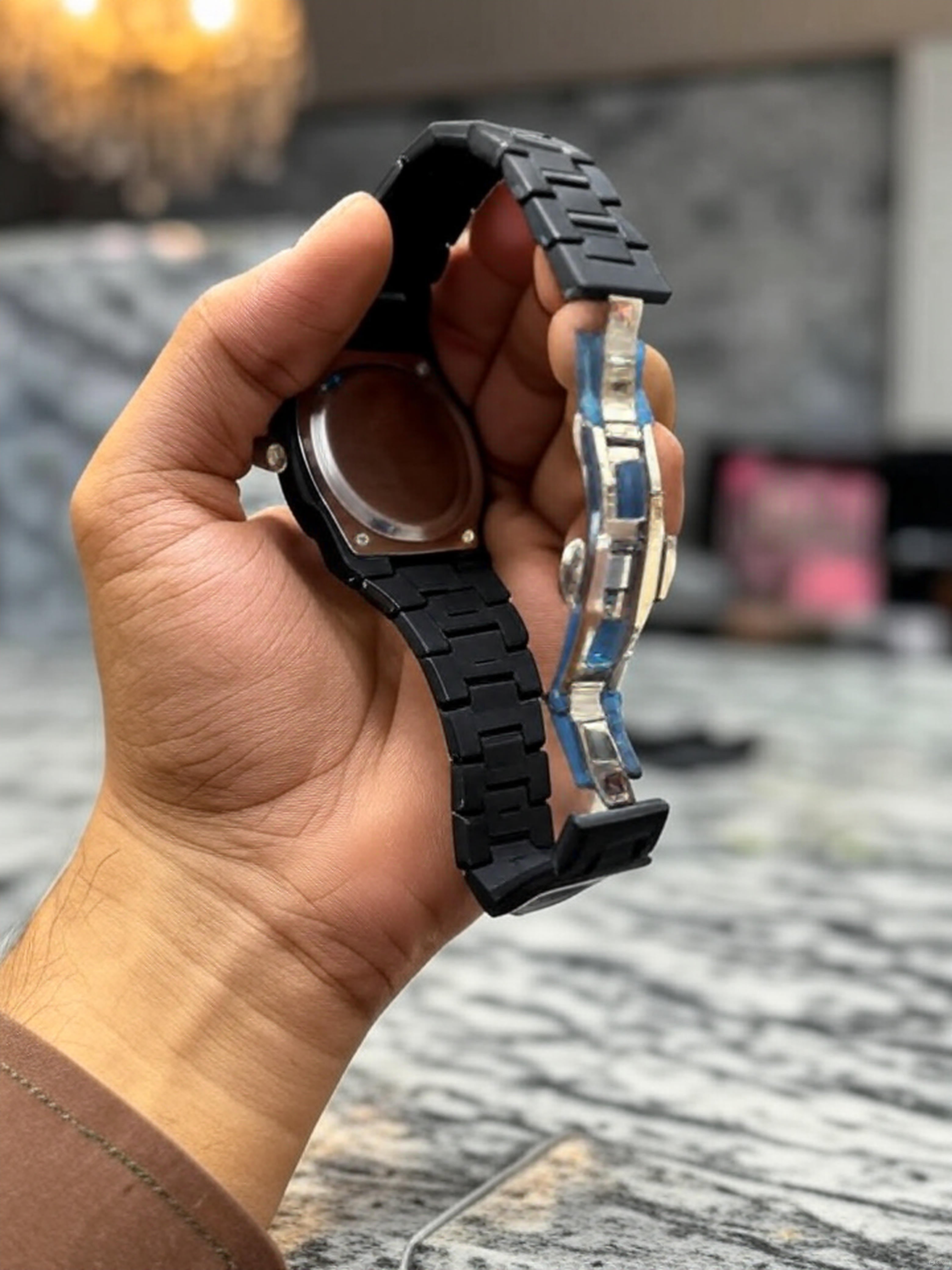 AOKTA Black Nautilus Arabic Dial Watch