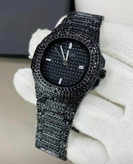 Patek Philippe Nautilus Black Iced Out