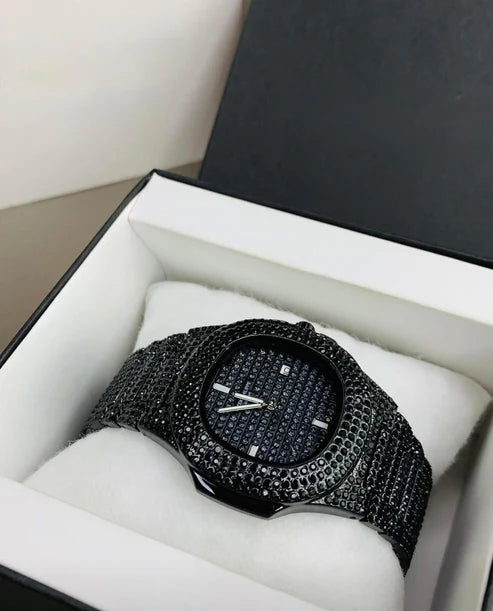 Patek Philippe Nautilus Black Iced Out